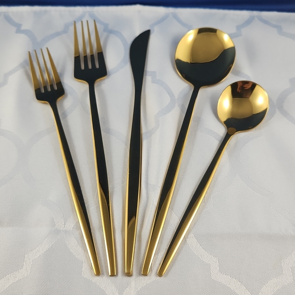Elegant Golden Stainless Steel 20-pce Cutlery Flatware Silverware Set